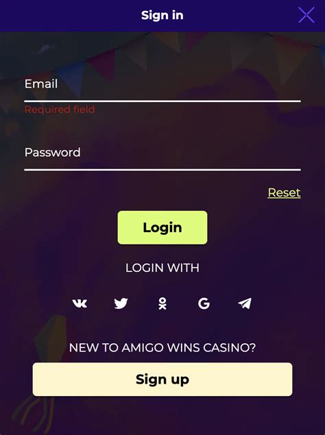 amigo wins casino login